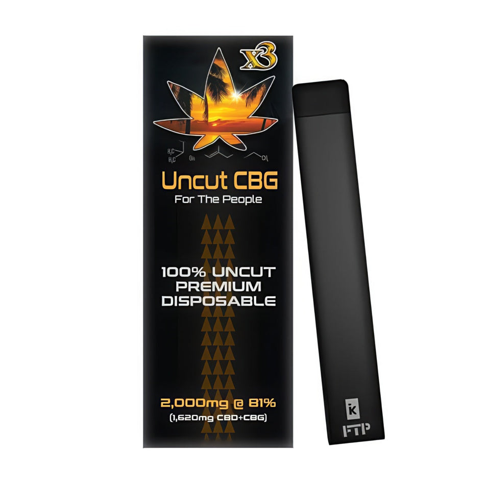 Disposable CBD & CBG Vape Pen 1000MG @ 81% | x3