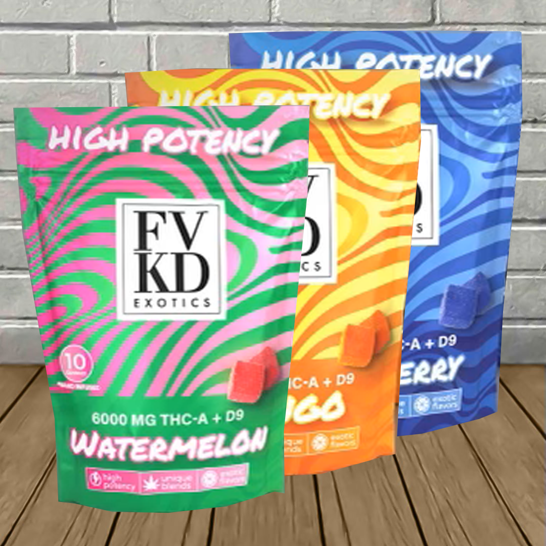 FVKD Exotics High Potency THCa + D9 Gummies 6000mg Best Sales Price - Gummies