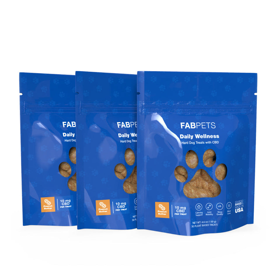 FAB CBD: CBD Hard Wellness Treats for Dogs - 3 Pack