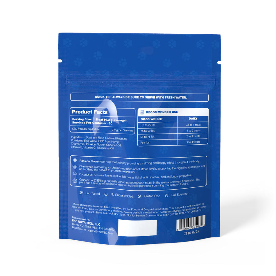 FAB CBD: CBD Hard Wellness Treats for Dogs - 3 Pack