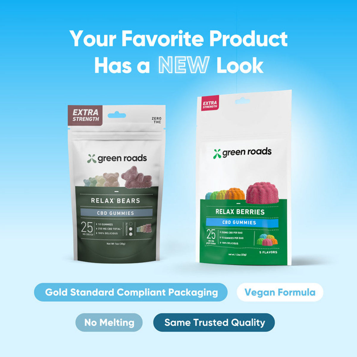 Green Roads Extra Strength CBD Relax Berries - (30ct) 750mg Best Sales Price - Gummies