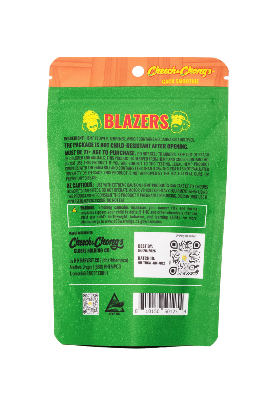 Cheech and Chongs Blazers – Gack Smoothie – THCa Eighth — Direct From Cheech & Chong