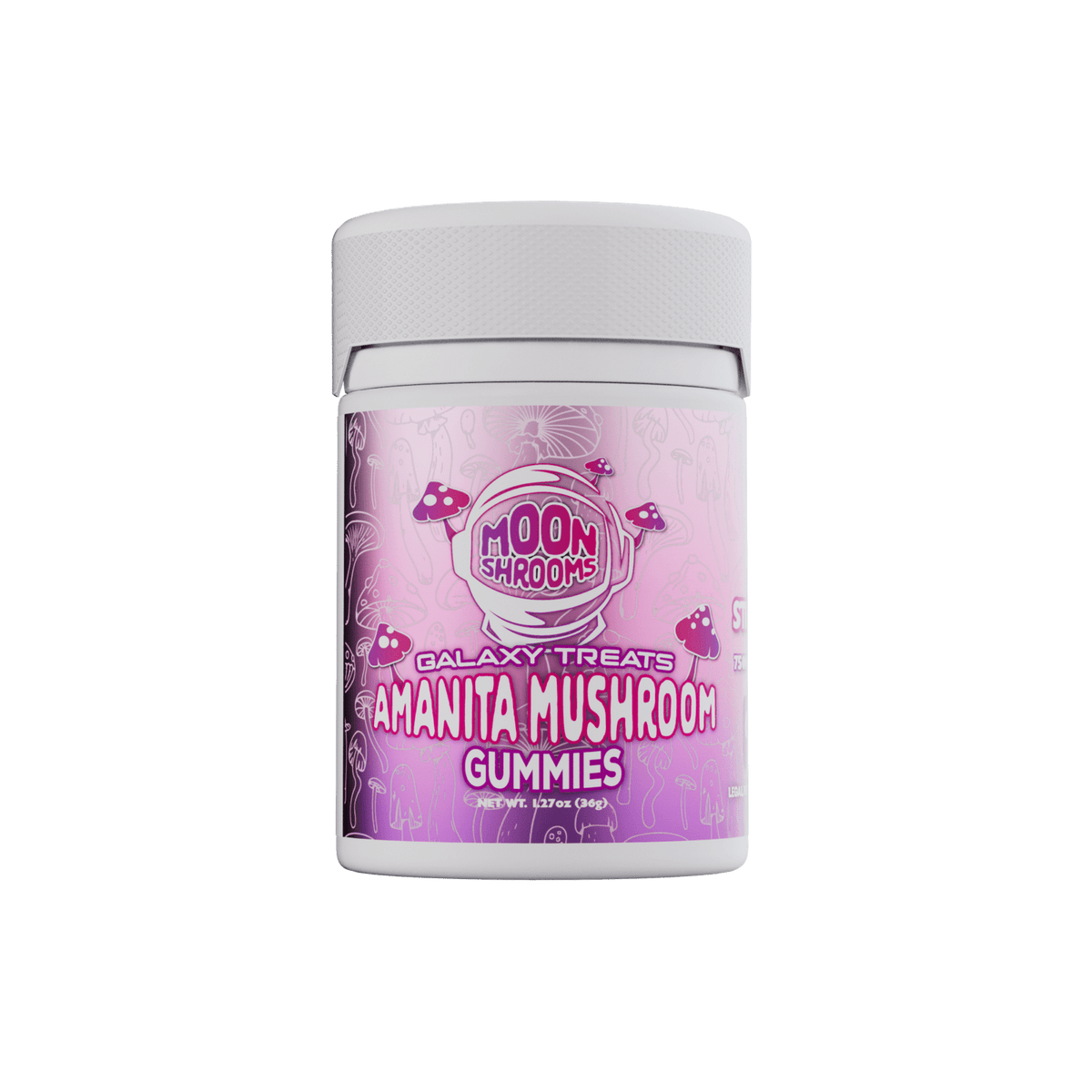 Galaxy Treats Strawberry Moon Shrooms 6000mg Amanita Mushroom Gummies (8ct) Best Sales Price - Gummies