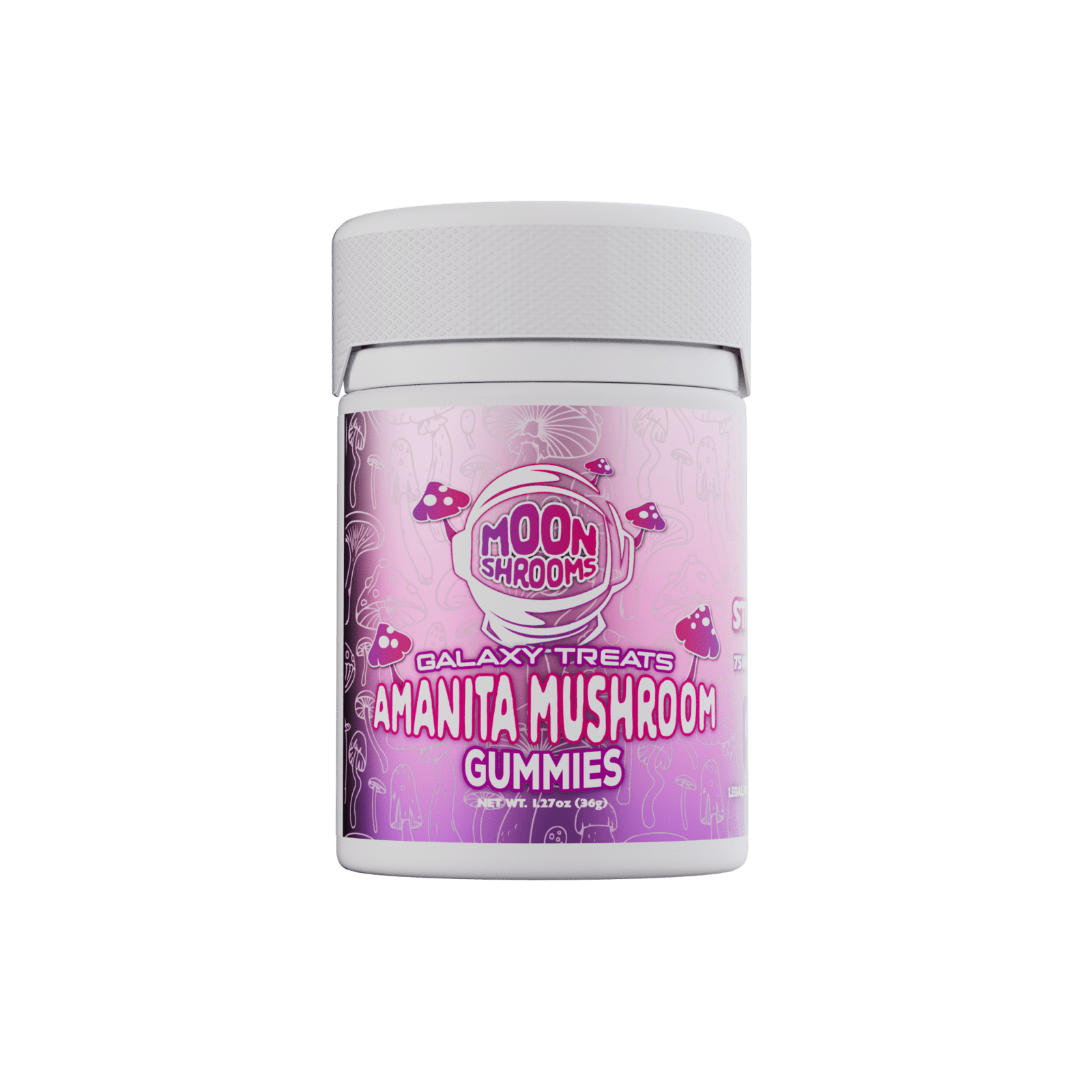 Galaxy Treats Strawberry Moon Shrooms 6000mg Amanita Mushroom Gummies (8ct) Best Sales Price - Gummies