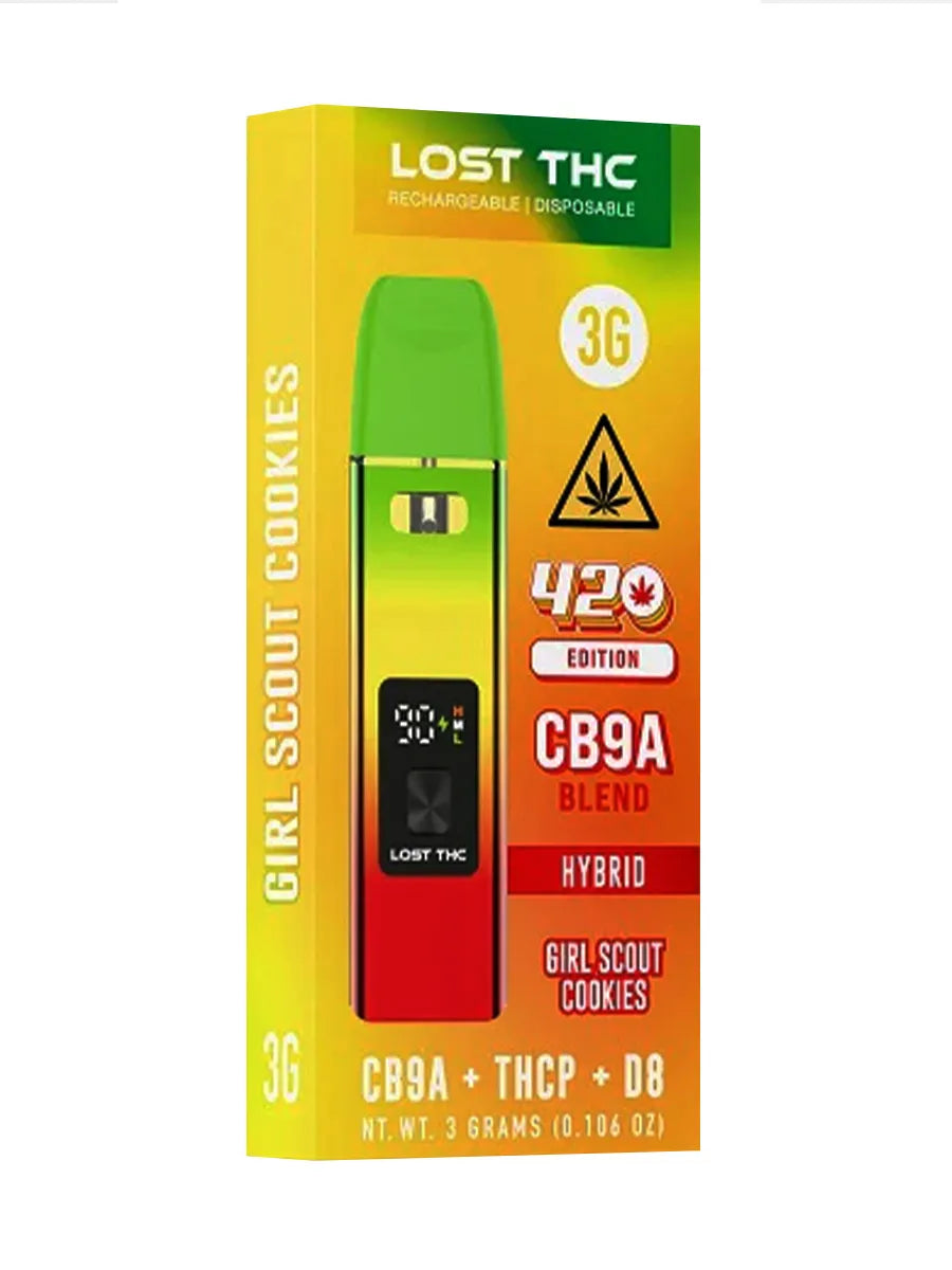 Girl Scout Cookies Lost THC 420 Edition CB9A Blend Rechargeable Disposable 3G