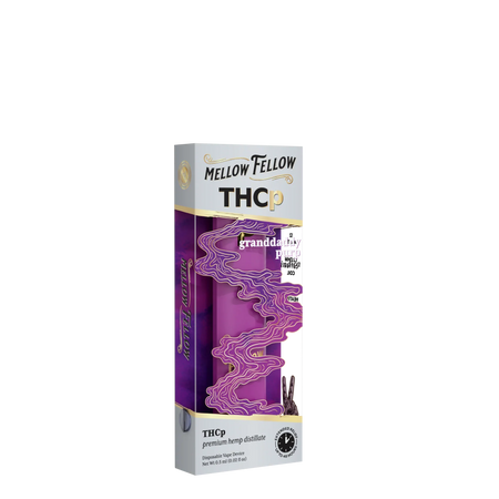 Mellow Fellow THCp 0.5g Disposable Vape - Granddaddy Purp (Indica) Best Sales Price - Vape Pens