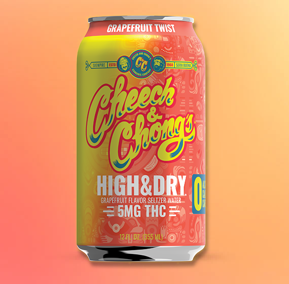 Cheech & Chong’s Grapefruit Twist High & Dry Thc Infused Seltzer Water (6 packs)
