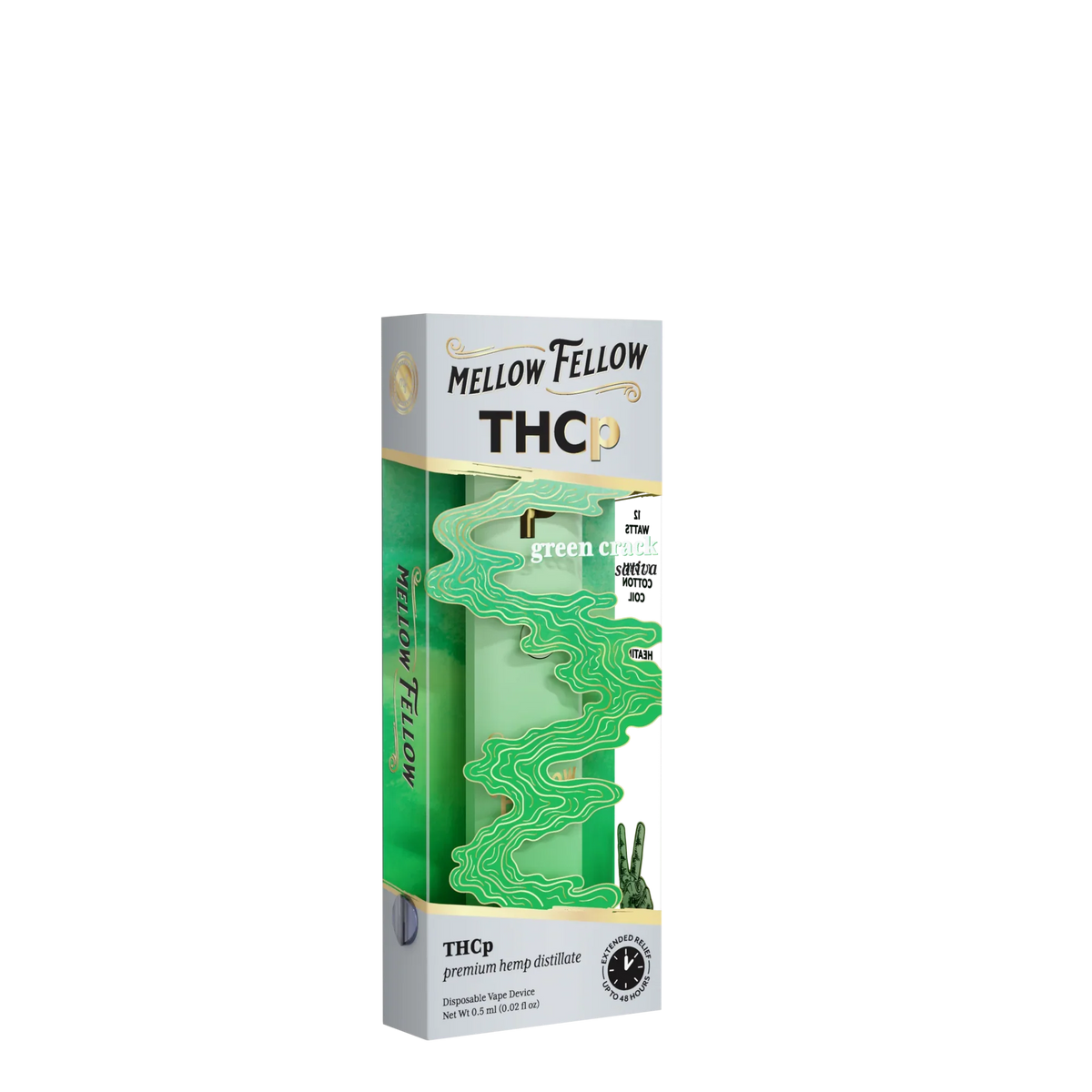 Mellow Fellow THCp 0.5g Disposable Vape - Green Crack (Sativa) Best Sales Price - Vape Pens