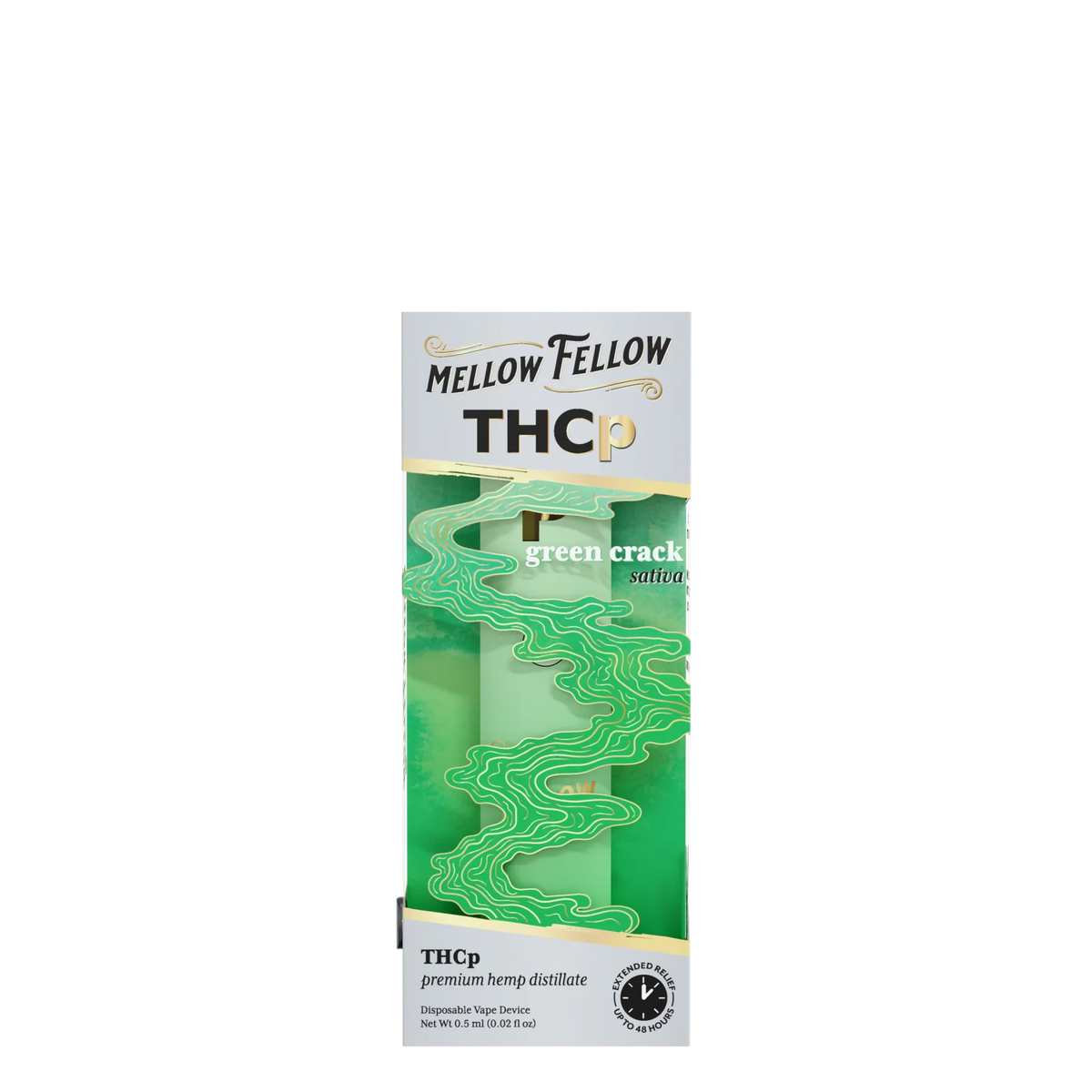 Mellow Fellow THCp 0.5g Disposable Vape - Green Crack (Sativa) Best Sales Price - Vape Pens