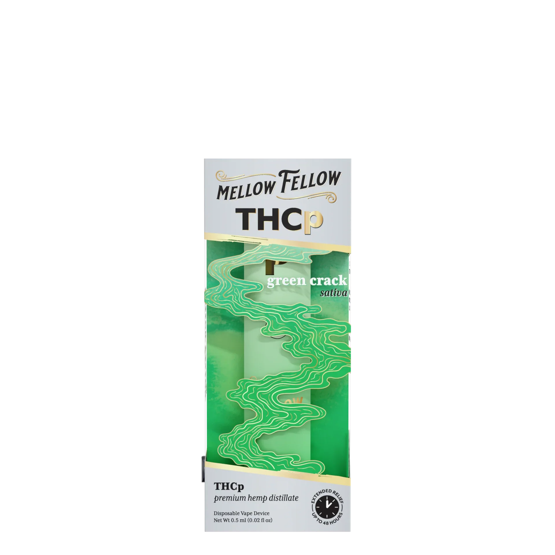 Mellow Fellow THCp 0.5g Disposable Vape - Green Crack (Sativa) Best Sales Price - Vape Pens