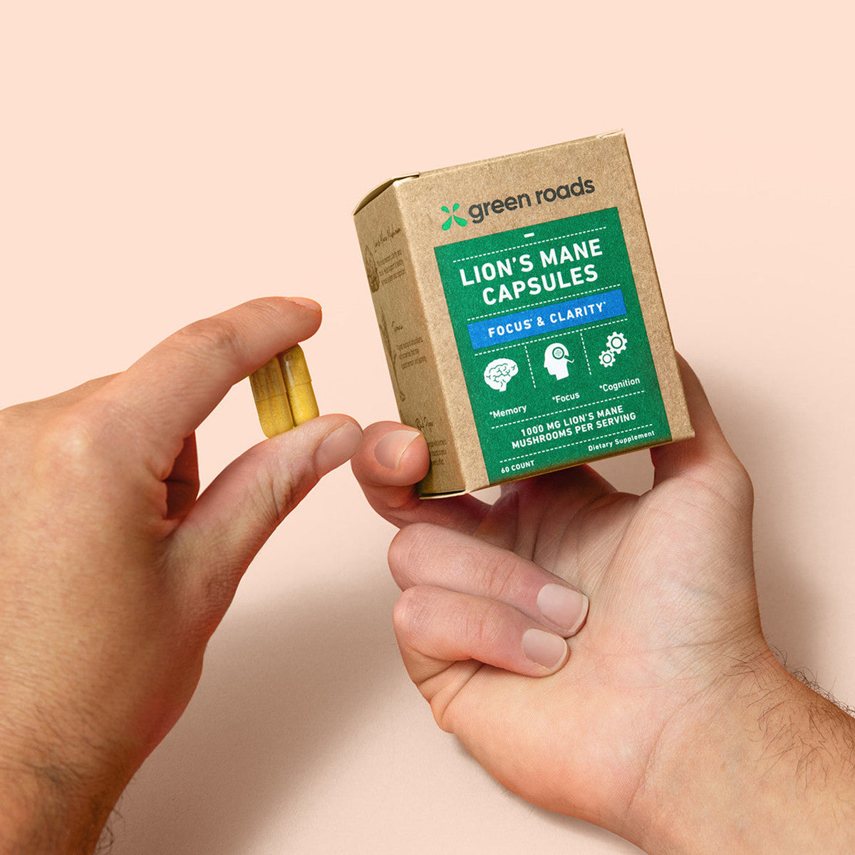 Green Roads Lion's Mane Focus & Clarity Mushroom Capsules Best Sales Price - Edibles