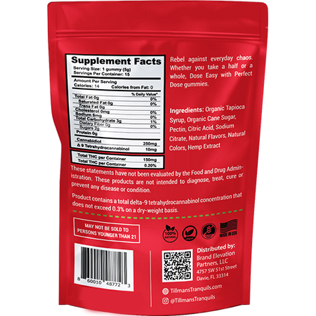 Tillmans Tranquils Watermelon 260mg Gummies – 25:1 Best Sales Price - Gummies