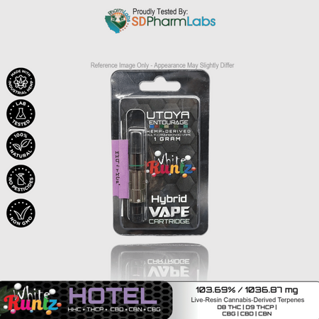 Utoya | Live Resin Delta 8 THC Vape Cartridge - 1g Best Sales Price - Vape Cartridges