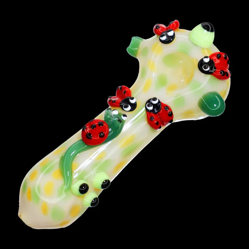 Smoke Cartel Fancy Ladybug and Snail Spoon Pipe - 6 in.