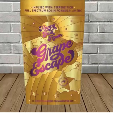 Happy Fruit Grape Escape Gummies Delta 9 THC Live Rosin Best Sales Price - Gummies