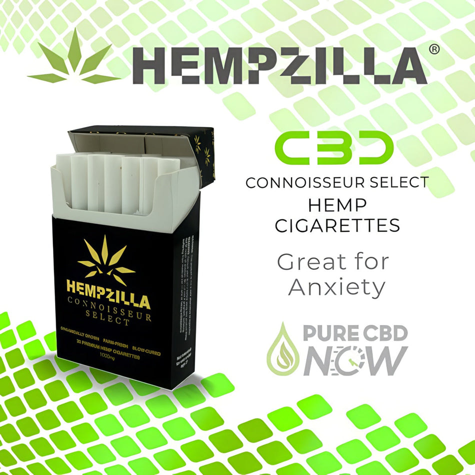 Hempzilla CBD Hemp Cigarettes (20 per pack) 1000mg Total