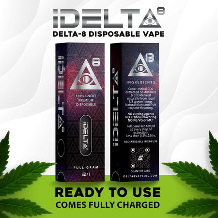 iDELTA8 Silver – Disposable Delta 8 Vape Pen + CBD 1 and 2 Gram 2:1 Best Sales Price - Vape Pens