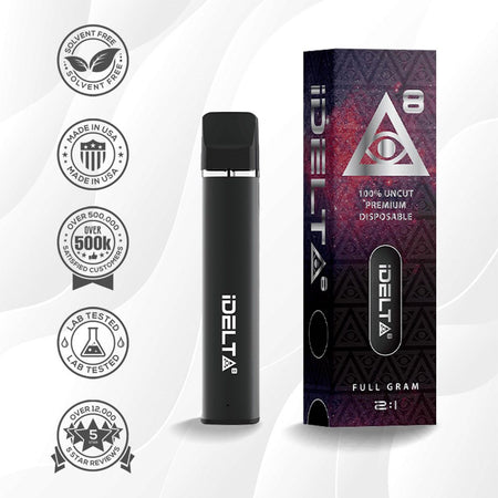 iDELTA8 Silver – Disposable Delta 8 Vape Pen + CBD 1 and 2 Gram 2:1 Best Sales Price - Vape Pens