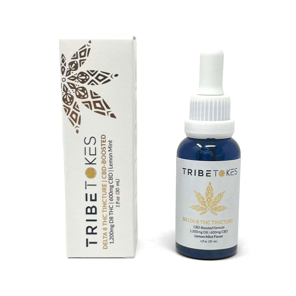 TribeTokes Delta 8 THC Tincture | Full Spectrum, CBD-Boosted | 1,800 MG