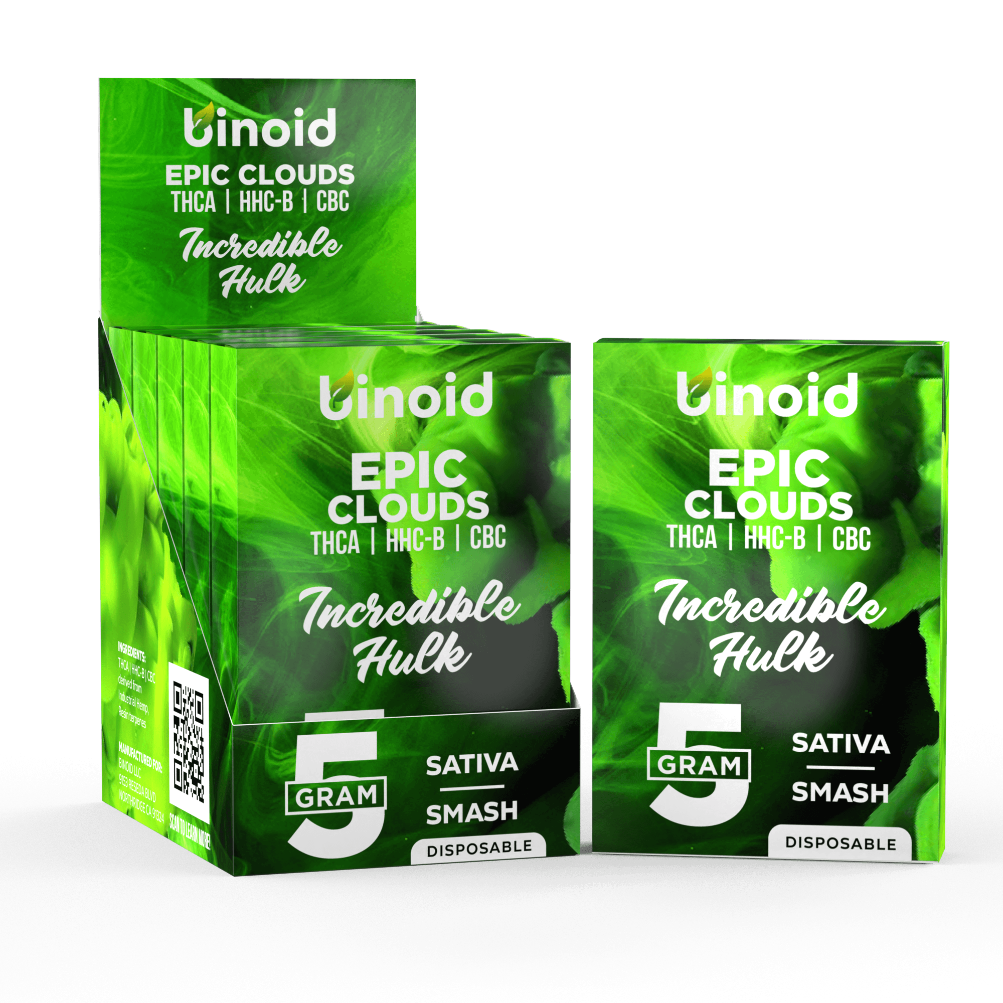Epic Clouds 5 Gram Disposable Vape – Incredible Hulk Best Sales Price - Vape Pens