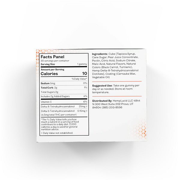 Hemplucid Delta 8 THC Gummy Cubes 750mg – 30 Count Best Sales Price - Gummies