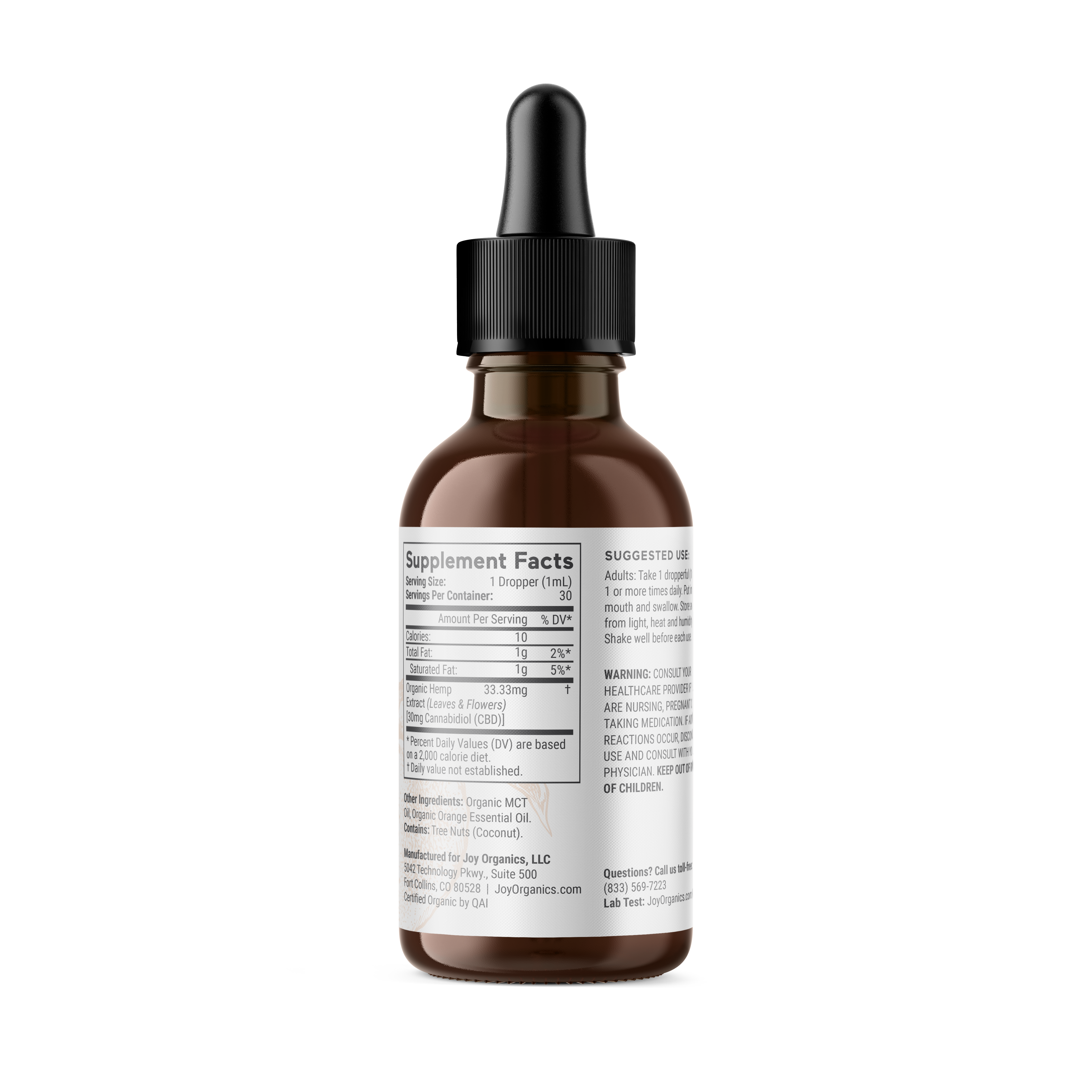 Joy Organics Orange Bliss: Organic Broad Spectrum CBD Tincture Best Sales Price - Tincture Oil