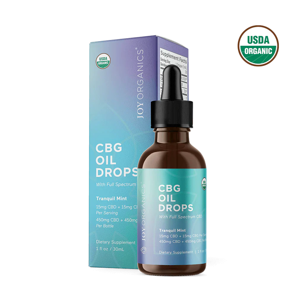 Joy Organics CBG + CBD Tincture, Oil Drops Best Sales Price - Tincture Oil