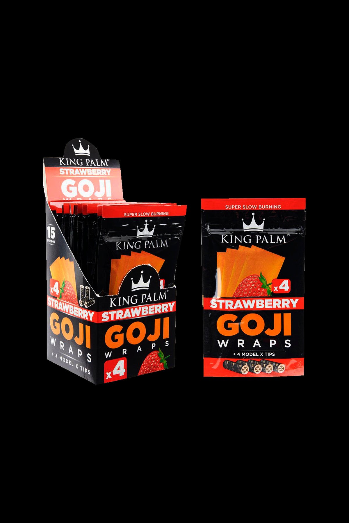 King Palm 4pk Goji Wraps - 15 Pack Best Sales Price - Rolling Papers & Supplies
