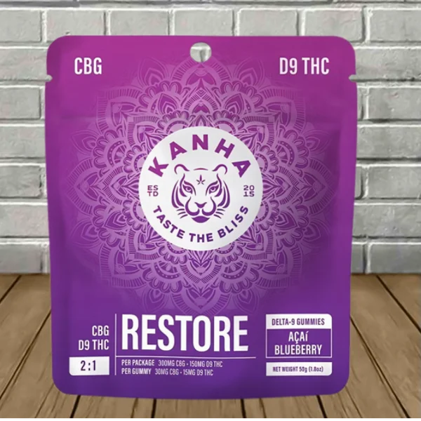 Kanha D9 + CBG Restore Blend Gummies 450mg Best Sales Price - Gummies