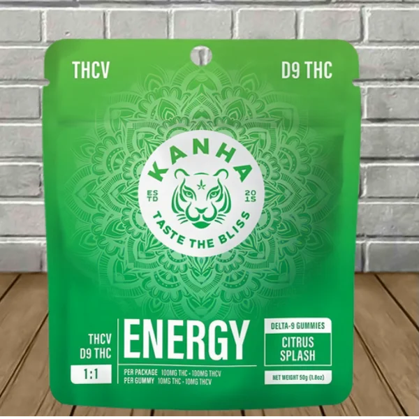 Kanha D9 + THCv Energy Blend Gummies 200mg Best Sales Price - Gummies