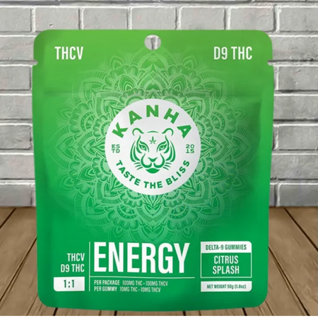 Kanha D9 + THCv Energy Blend Gummies 200mg Best Sales Price - Gummies