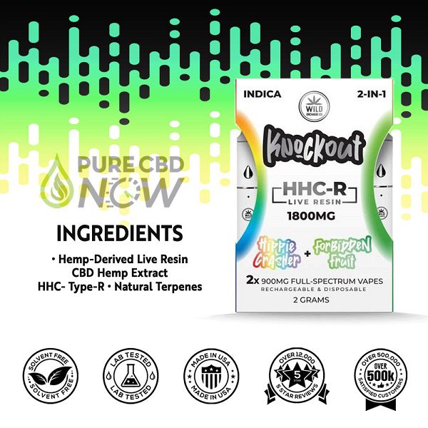 Wild Orchard Knockout 2-In-1 HHC-R Live Resin Full-Spectrum Vapes 1 Gram Best Sales Price - Vape Pens