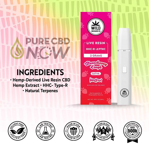 Wild Orchard Knockout HHC-R Live Resin Vape Pens 2 Gram Best Sales Price - Vape Pens