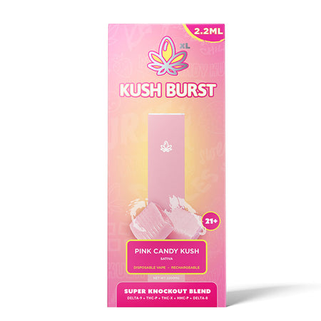 Super Knockout THC Vape Pen with Delta 9 + THC-P + THC-X + HHC- P + Delta 8 – Pink Candy Kush – Kush Burst Best Sales Price - Vape Pens