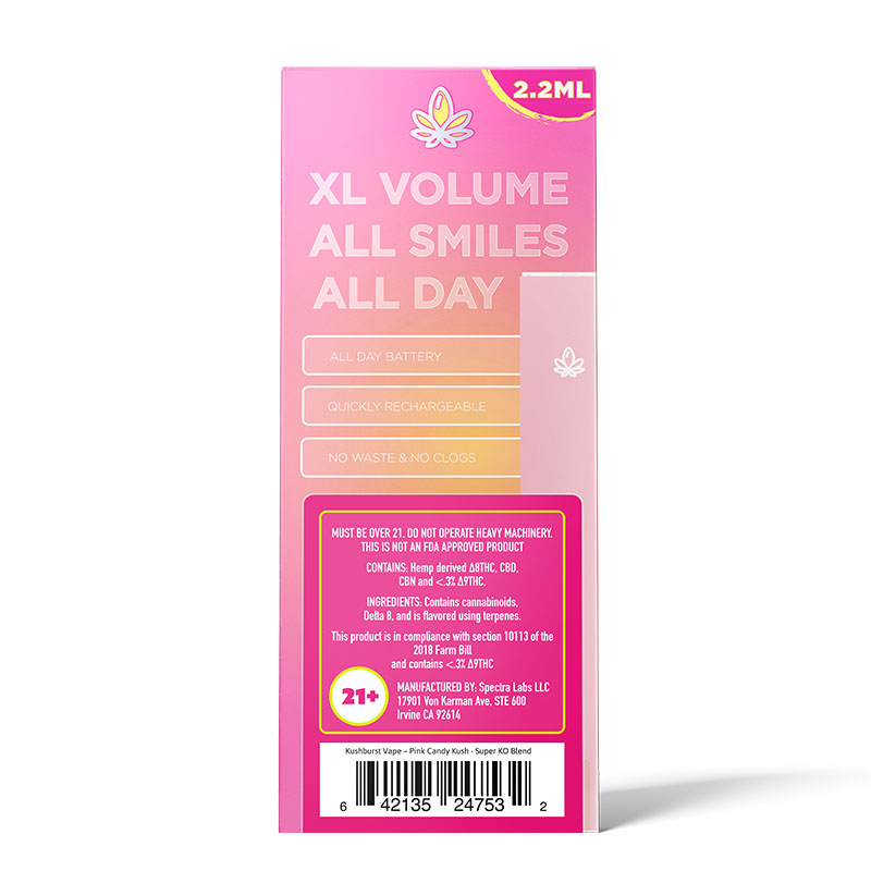 Super Knockout THC Vape Pen with Delta 9 + THC-P + THC-X + HHC- P + Delta 8 – Pink Candy Kush – Kush Burst Best Sales Price - Vape Pens