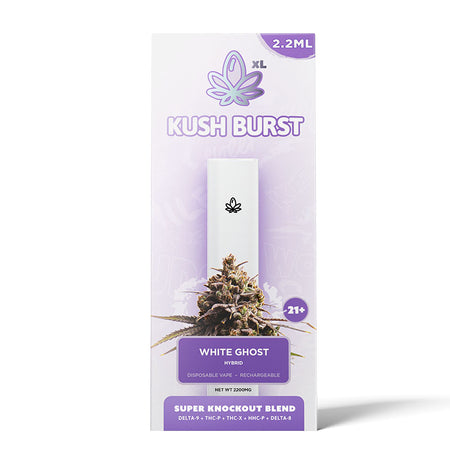 Super Knockout THC Vape Pen with Delta 9 + THC-P + THC-X + HHC- P + Delta 8 – White Ghost – Kush Burst Best Sales Price - Vape Pens