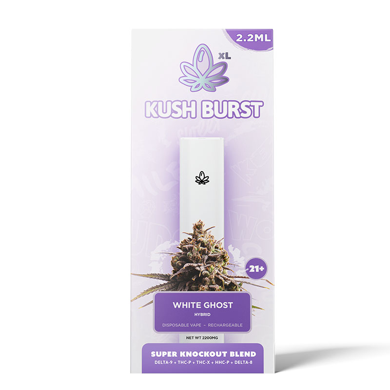Super Knockout THC Vape Pen with Delta 9 + THC-P + THC-X + HHC- P + Delta 8 – White Ghost – Kush Burst Best Sales Price - Vape Pens