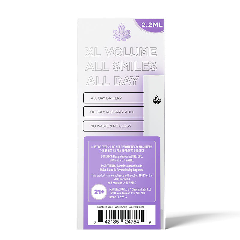 Super Knockout THC Vape Pen with Delta 9 + THC-P + THC-X + HHC- P + Delta 8 – White Ghost – Kush Burst Best Sales Price - Vape Pens