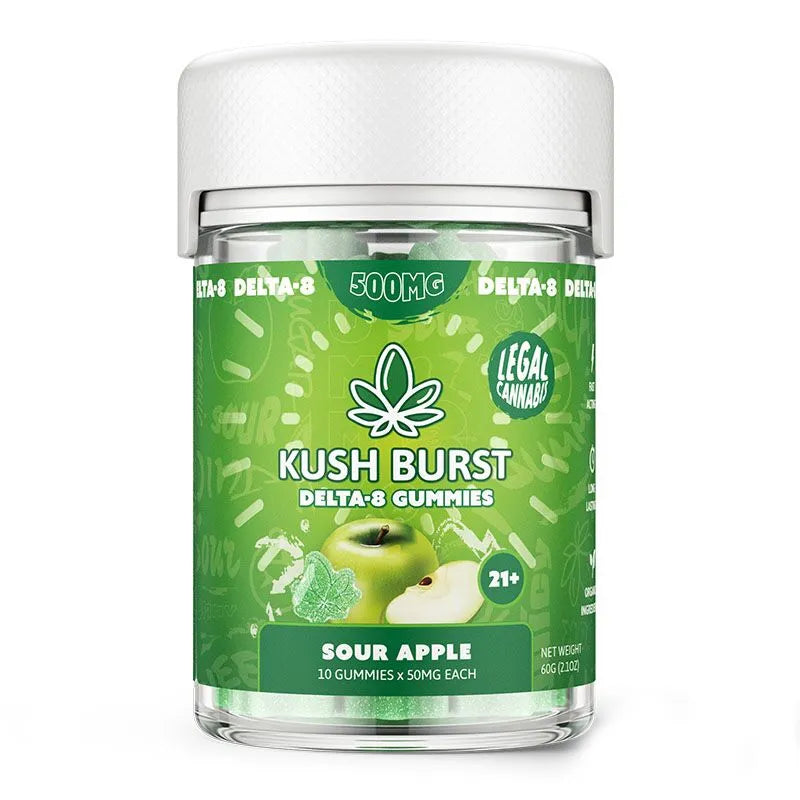 Delta 8 THC Gummies – Sour Apple – Kush Burst