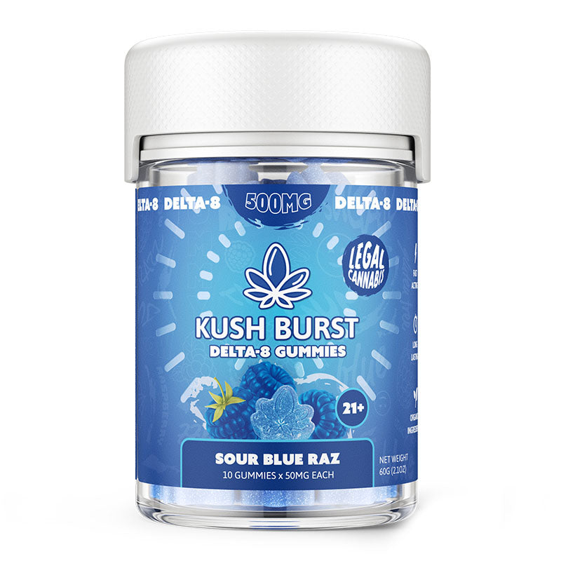 Delta 8 THC Gummies – Sour Blue Razz – Kush Burst Best Sales Price - Gummies