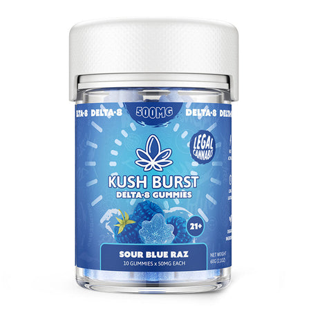 Delta 8 THC Gummies – Sour Blue Razz – Kush Burst Best Sales Price - Gummies