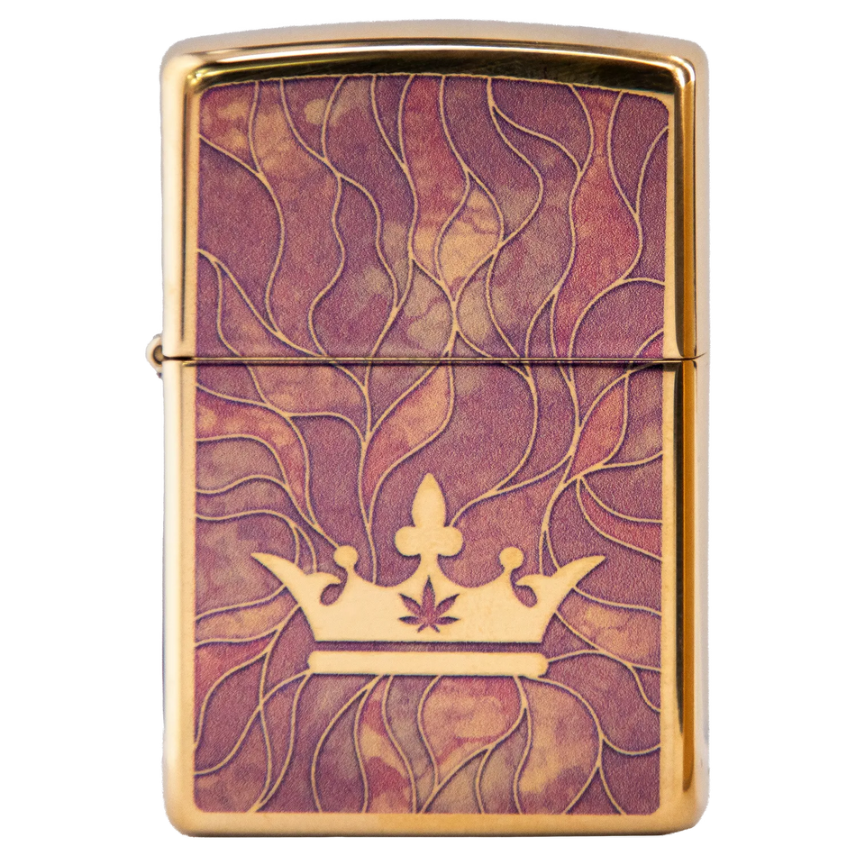 Queen of Bud Rose Quartz Mosaic Zippo