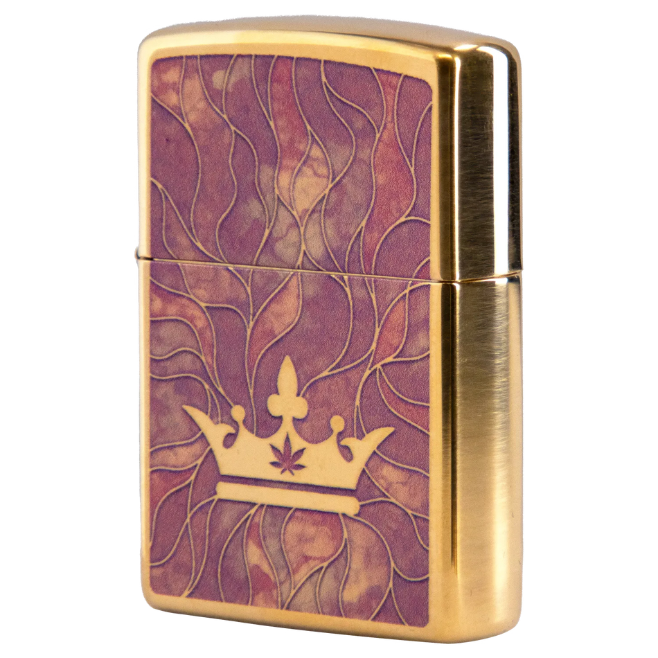 Queen of Bud Rose Quartz Mosaic Zippo