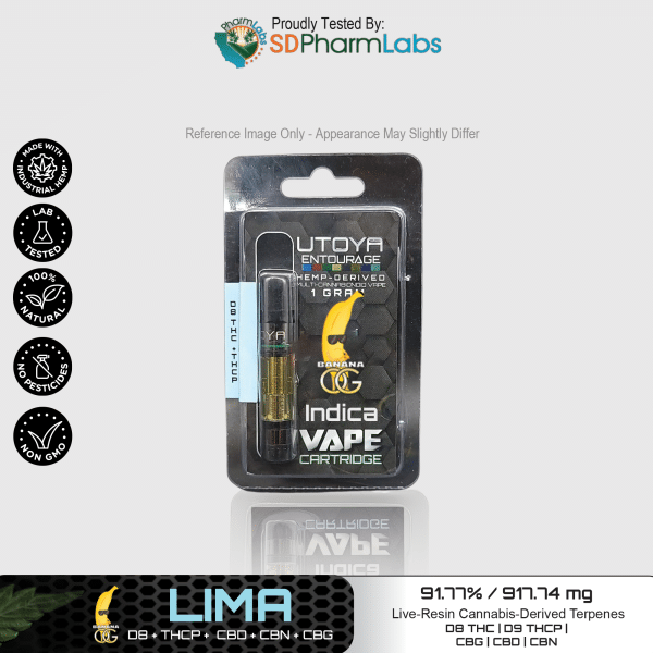 Utoya | Live Resin Delta 8 THC Vape Cartridge - 1g Best Sales Price - Vape Cartridges
