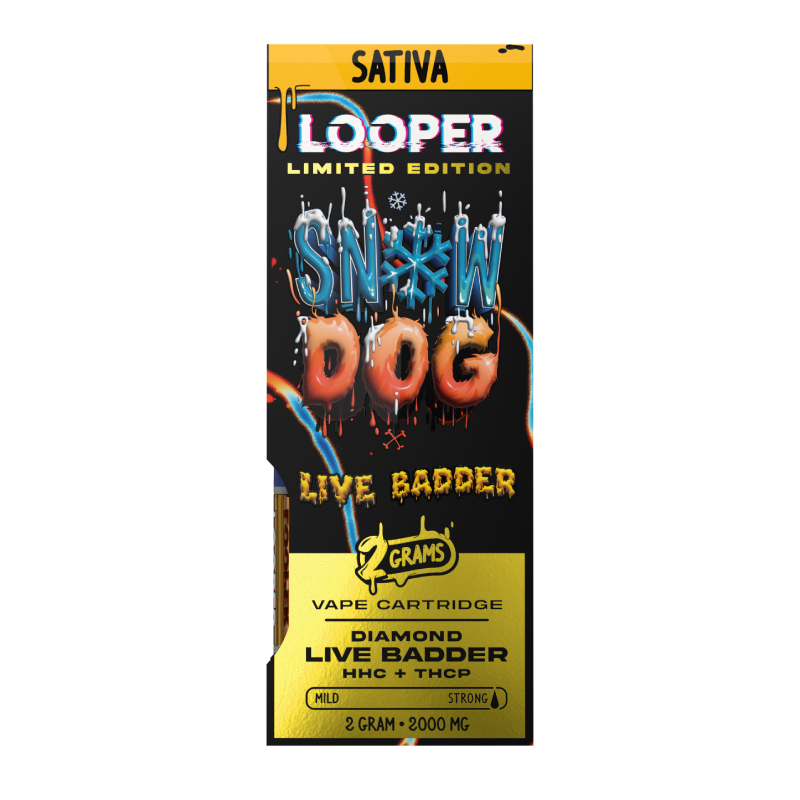 Live Badder 2g Cartridge: Snow Dog by Looper Vape