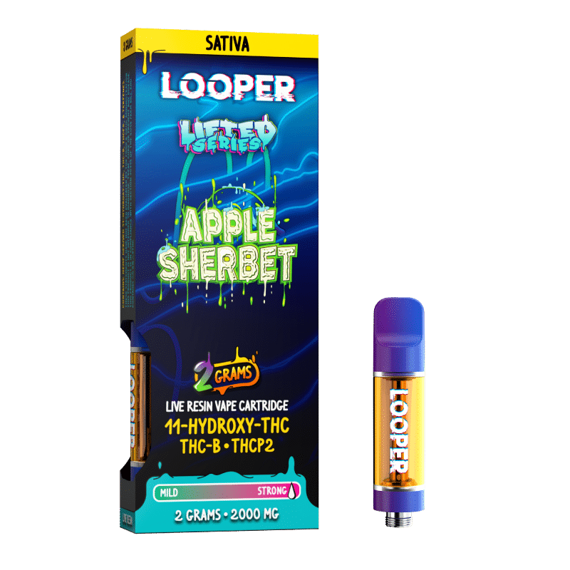 Lifted Series 2g Cartridge: Apple Sherbet by Looper Vape