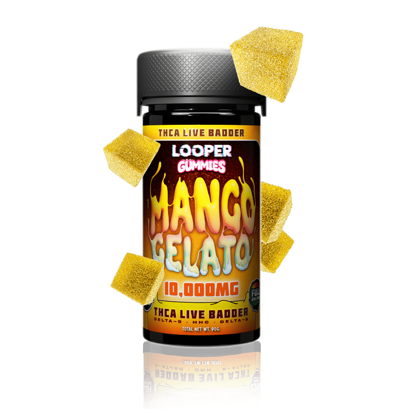 Looper Vape THC-A Live Badder Gummies: Mango Gelato