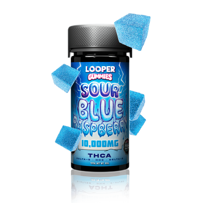 Looper Vape THC-A Gummies: Sour Blue Raspberry