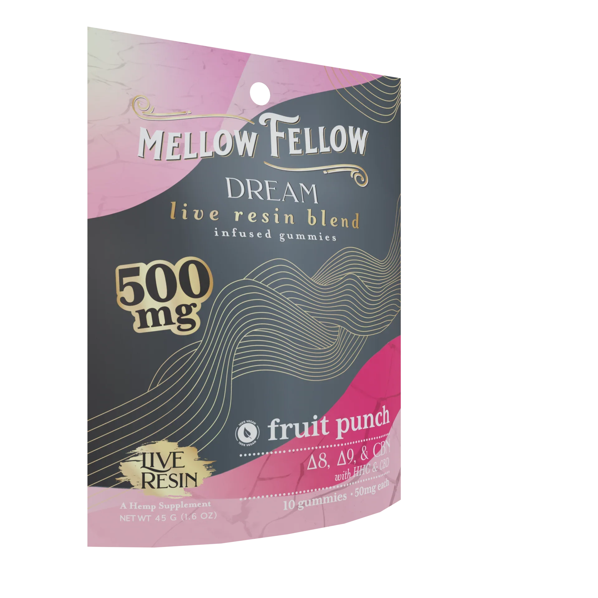 Mellow Fellow Dream Blend Live Resin M-Fusions Edibles Fruit Punch 500mg Best Sales Price - Edibles