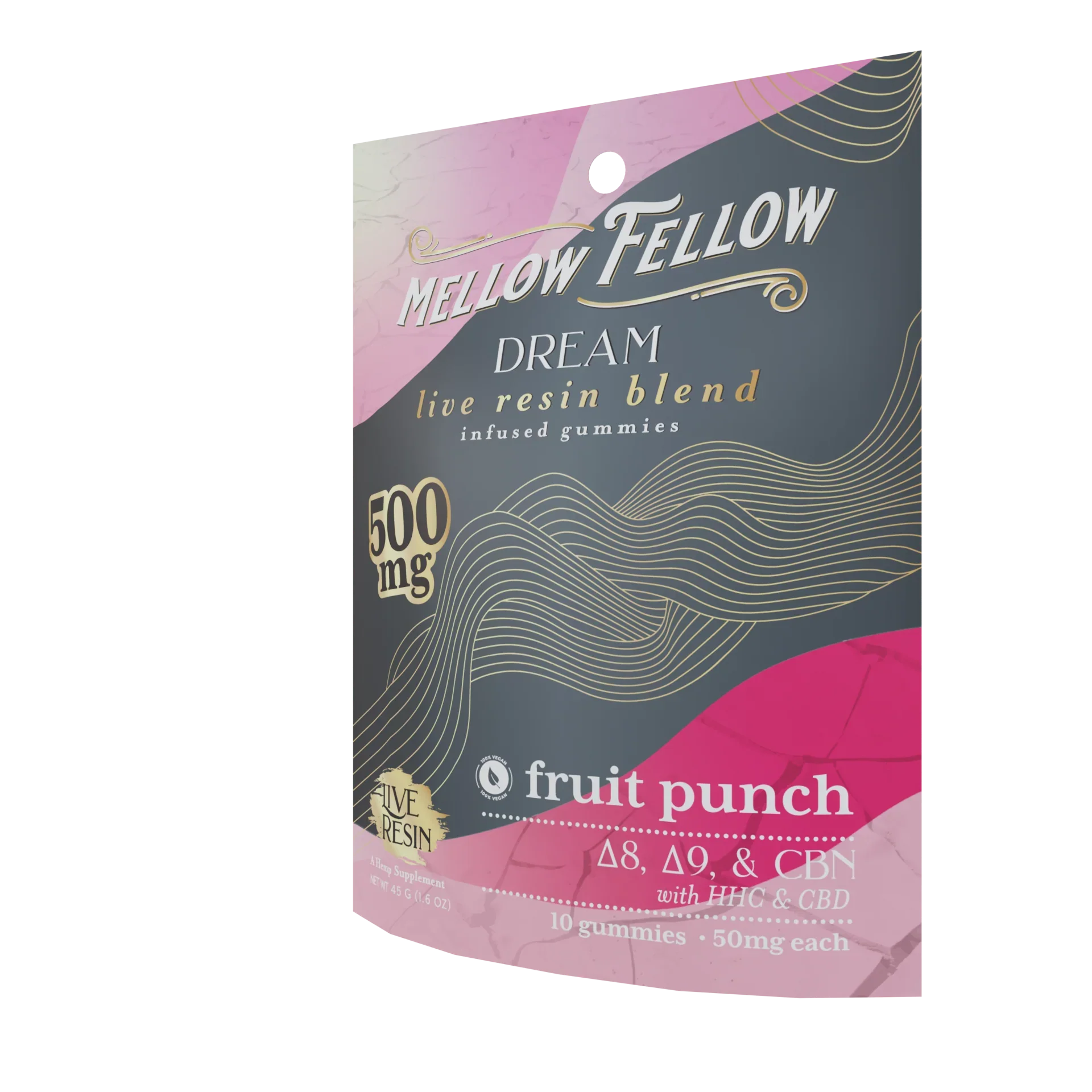 Mellow Fellow Dream Blend Live Resin M-Fusions Edibles Fruit Punch 500mg Best Sales Price - Edibles